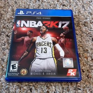 NBA 2K17 on PS4. Great condition and comes with case and game manual
